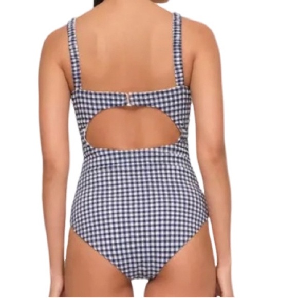 NWT Sea New York Navy and White Gingham One Piece - Sz S - Picture 2 of 7